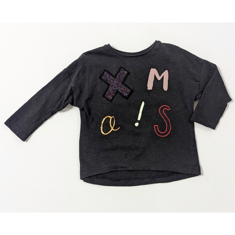 ZARA Glittery Christmas Top Girl's Size 2/3 Years